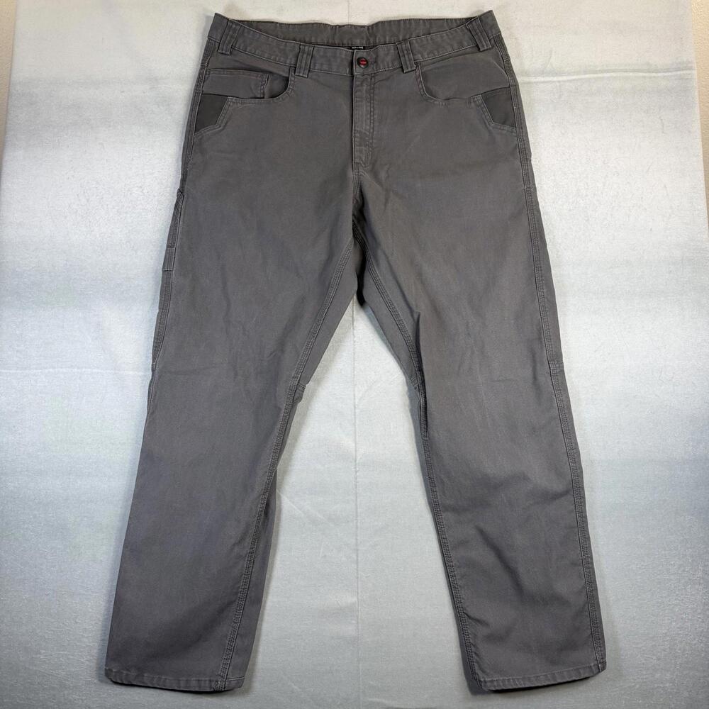 Milwaukee Carpenter Pants Mens 40x32 Gray Canvas Utility Flex Work Heavy Duty
